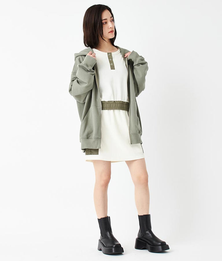 異素材 切替 カーゴ ミニ スカート 791-9121