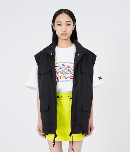 カラー フラッグ プリント ロゴ Tシャツ 【ユニセックス】 30-3027