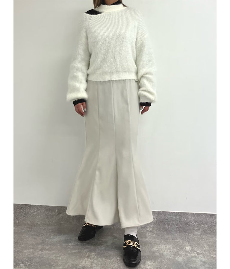 フェザーヤーン カットアウト ニット トップス 793-8960