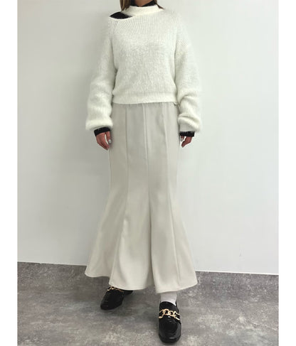 フェザーヤーン カットアウト ニット トップス 793-8960