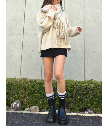 フリンジ大判ストール 159-5517