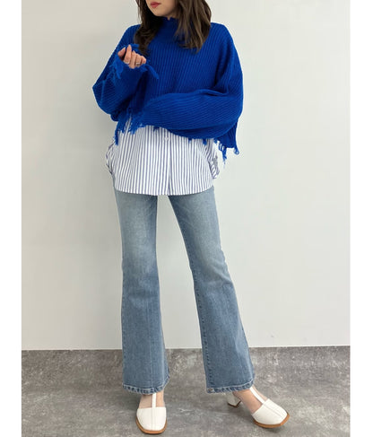 オープンスリーブ オーバー サイズシャツ 154-5505