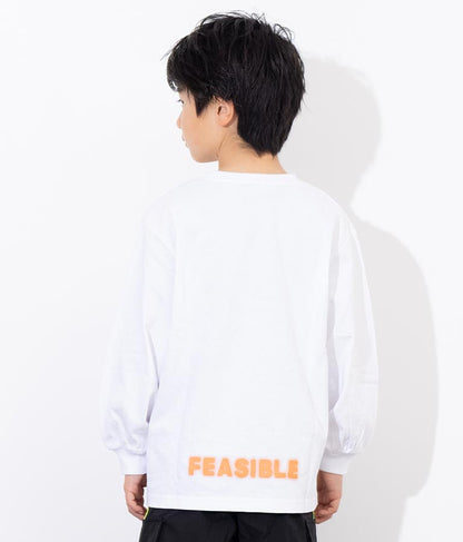 スプレーロゴ プリント ビッグ ロンT 長袖 Tシャツ 423-3215