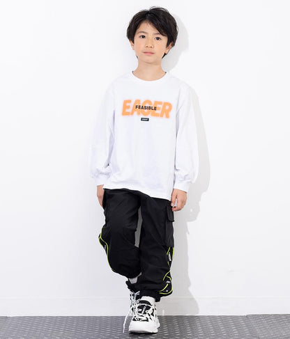 スプレーロゴ プリント ビッグ ロンT 長袖 Tシャツ 423-3215