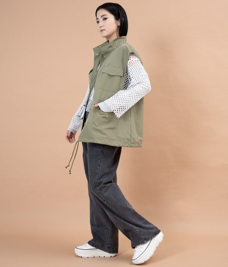 スタンドカラー ポケット付き ベスト 30-4069