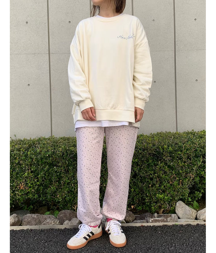 小花柄 ジョガー 裏毛 スウェット パンツ 852-5767