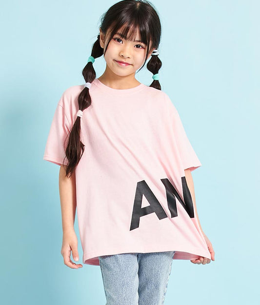 ANAP ロゴ 前後 プリント ビッグ Tシャツ 【親子お揃い】 423-3247