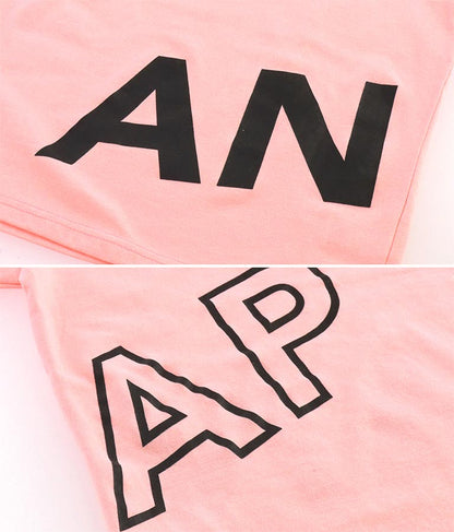 ANAP ロゴ 前後 プリント ビッグ Tシャツ 【親子お揃い】 423-3247