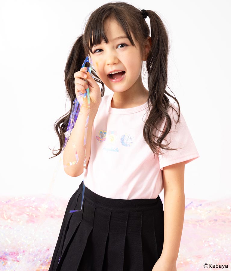 【セボンスターコラボ】ホログラム モチーフ プリント Tシャツ 423-3262