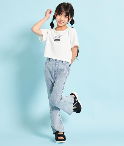 2WAY 袖 箔プリント ミニ 裏毛 トップス 423-3231