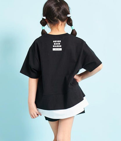 バンダナプリント レイヤード風 Tシャツ 423-3233