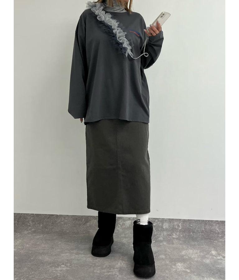 バックスリットロングスカート 791-9017