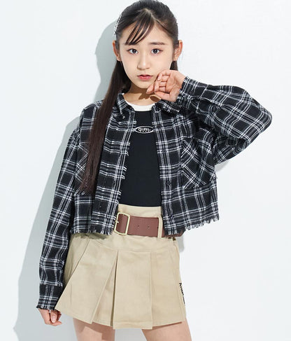 袖 ライン 入り シルバー プリント ミニ Tシャツ 913-7453