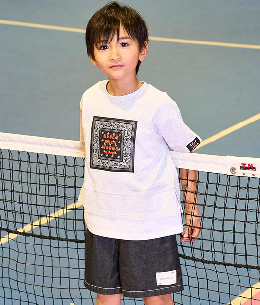 バンダナプリント レイヤード風 Tシャツ 423-3233