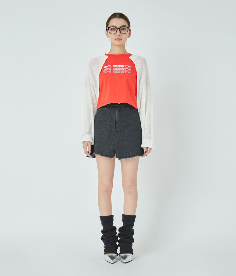 リフレクタークロップドTシャツ 30-3062
