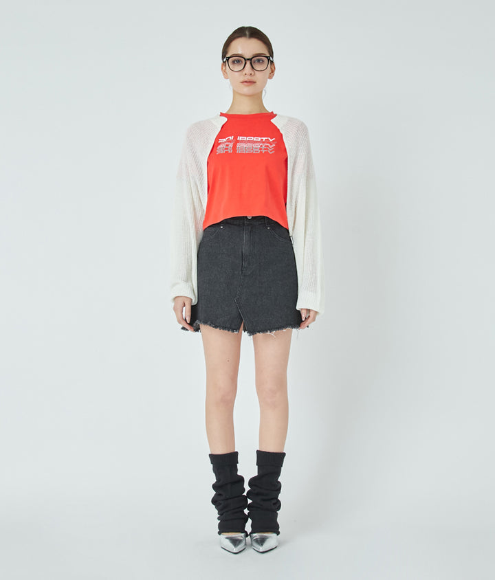 リフレクタークロップドTシャツ 30-3062