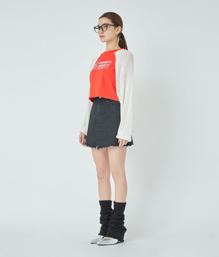 リフレクタークロップドTシャツ 30-3062