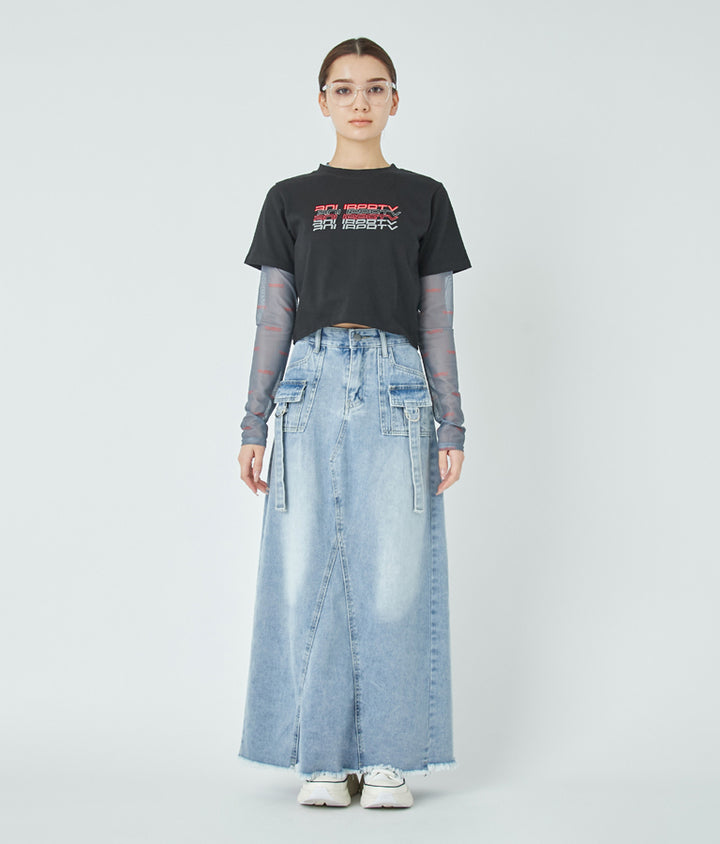 リフレクタークロップドTシャツ 30-3062