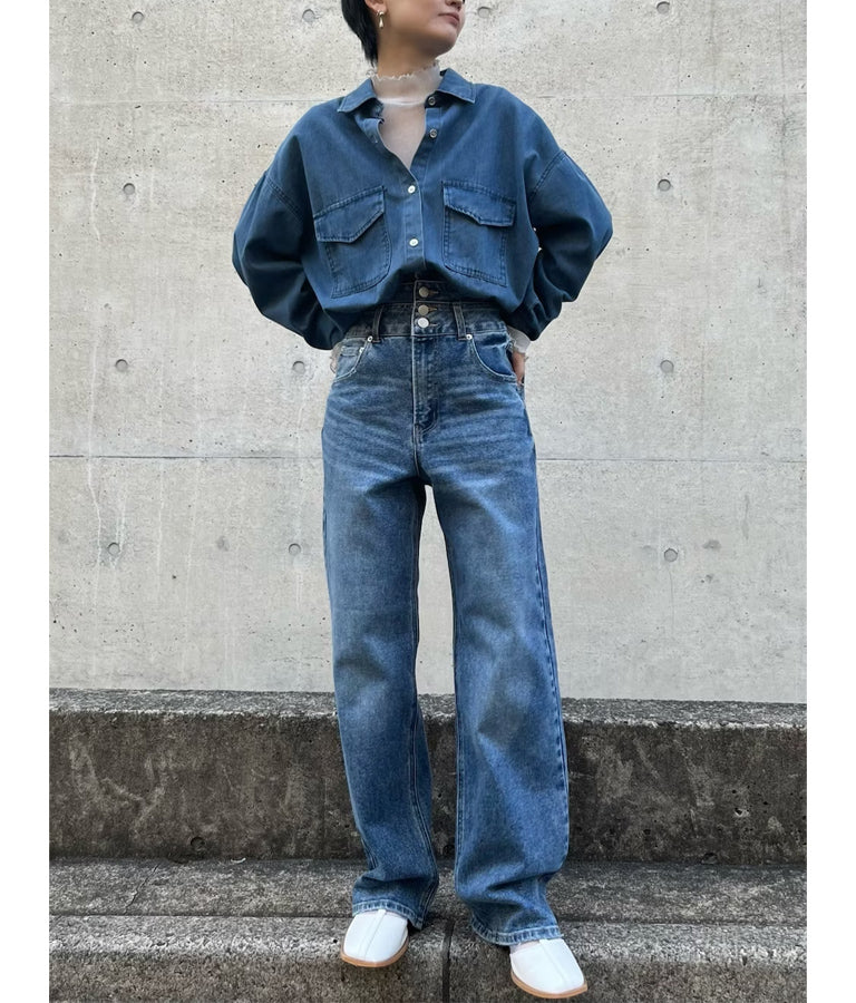 デニムオーバーサイズシャツ 154-5497