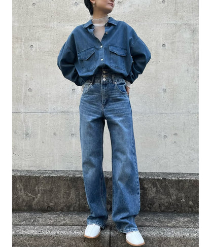 デニムオーバーサイズシャツ 154-5497