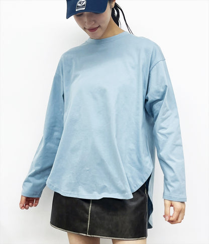 タック 裾ラウンド ロング Tシャツ 153-5579