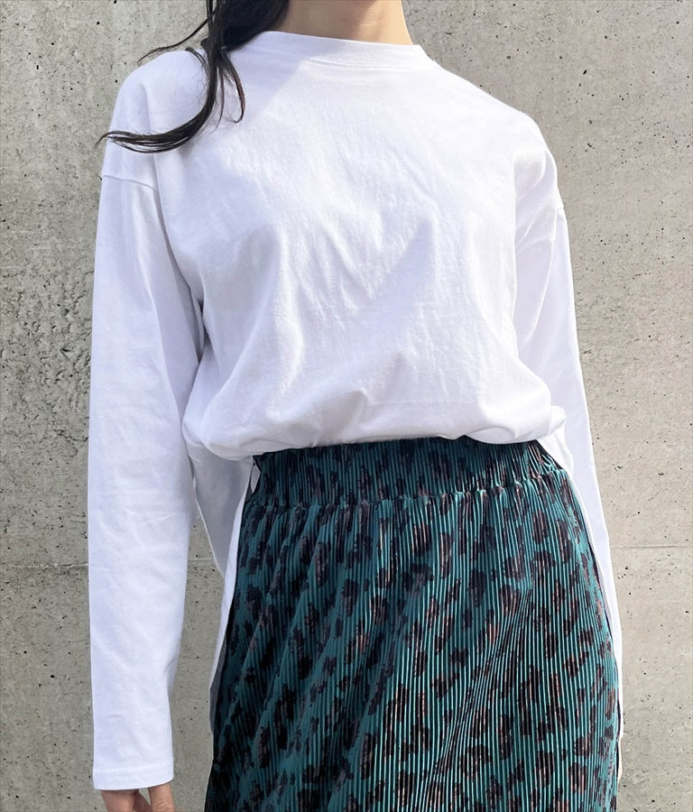 タック 裾ラウンド ロング Tシャツ 153-5579