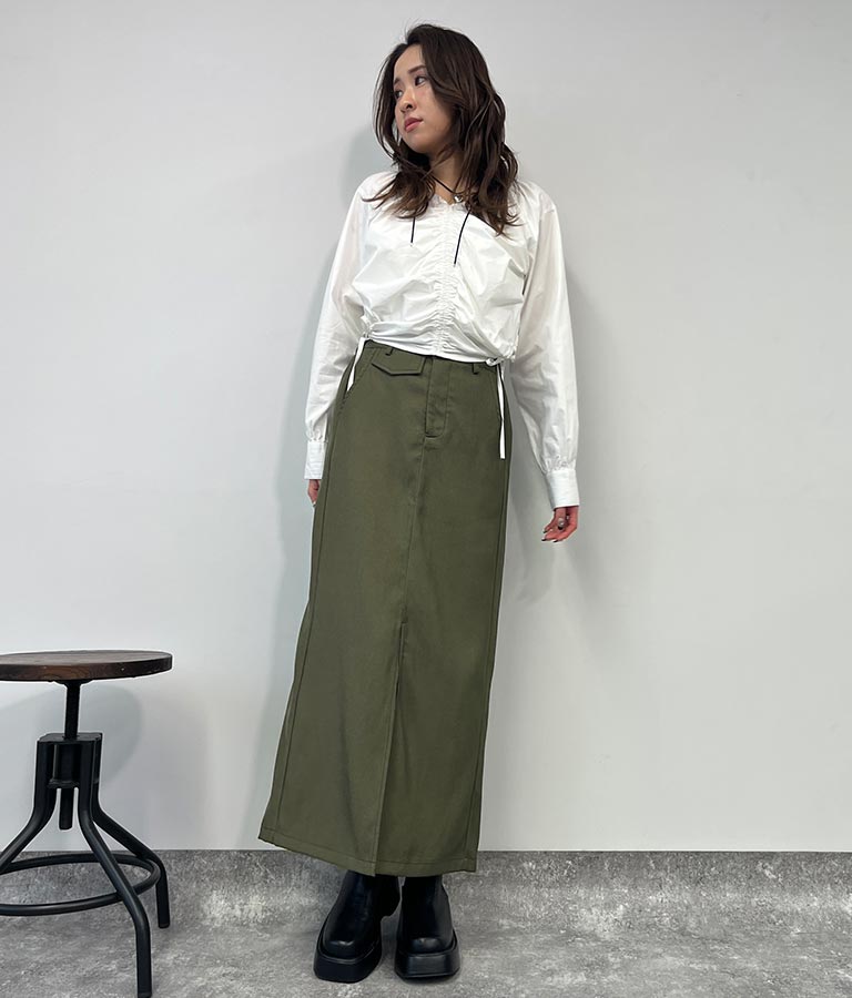 フロント スリット ロング スカート 151-5574