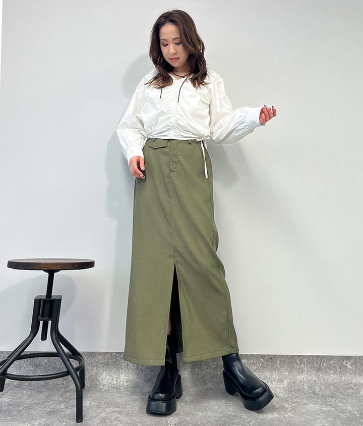 フロント スリット ロング スカート 151-5574