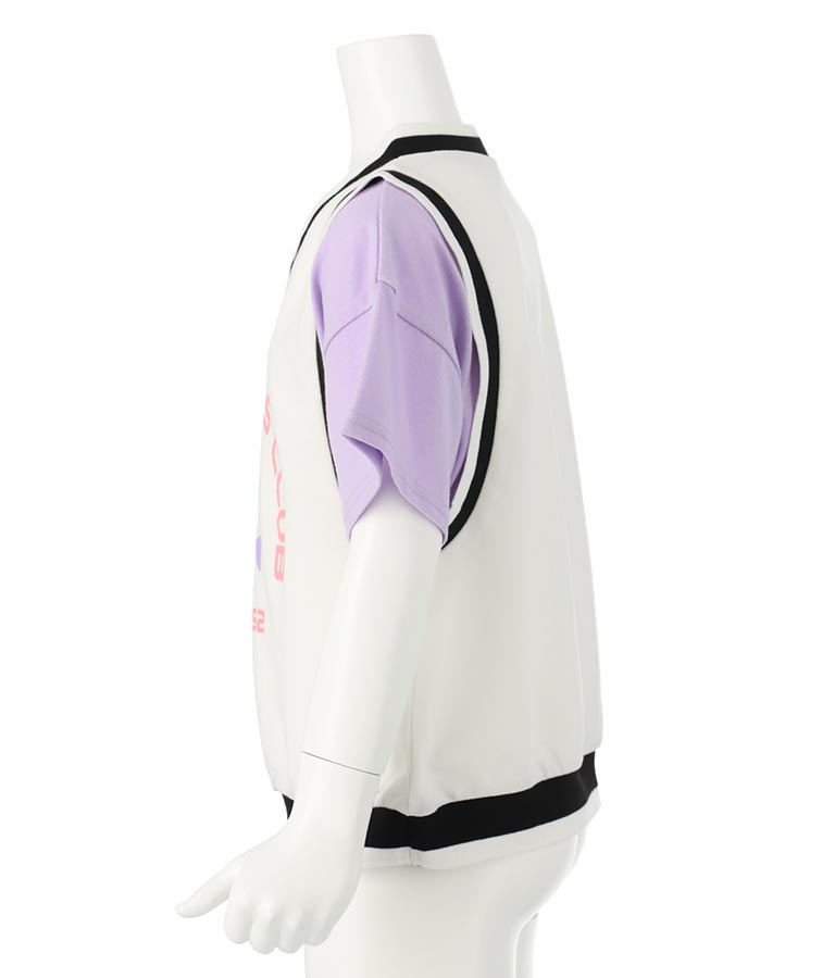 ベスト 重ね着風 TENNIS CLUB Tシャツ