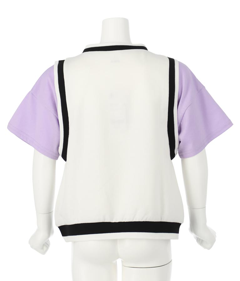 ベスト 重ね着風 TENNIS CLUB Tシャツ 423-3256