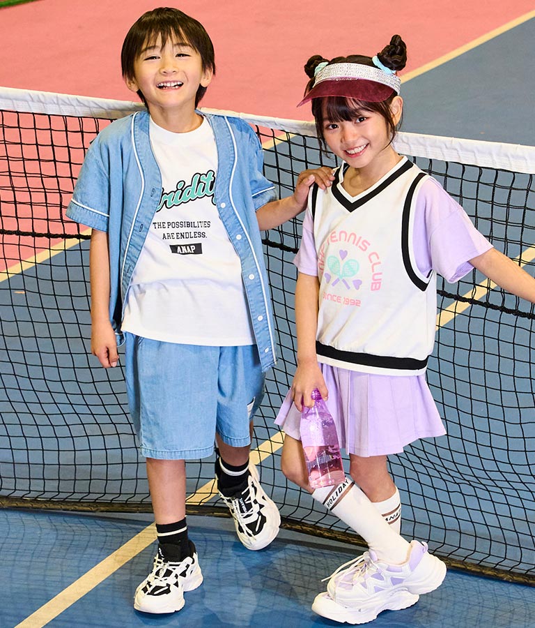 ベスト 重ね着風 TENNIS CLUB Tシャツ 423-3256