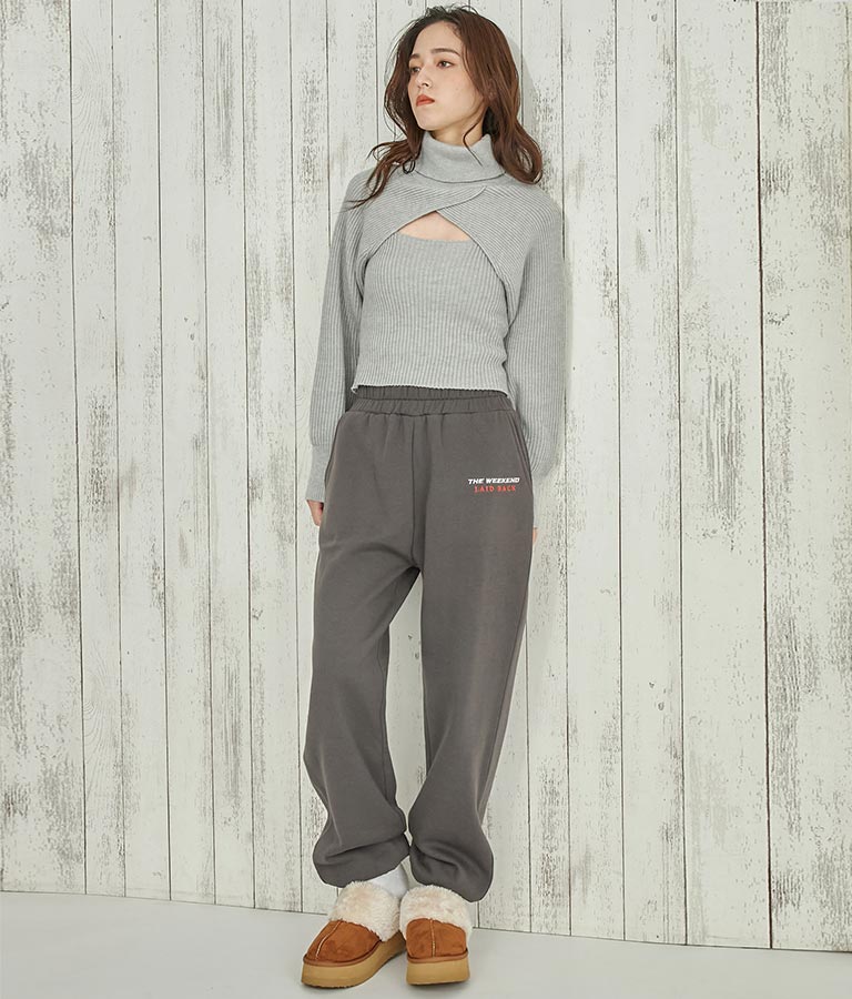 タートルネッククロップドニットアンサンブル セット 158-5515