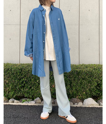 ウエスト ギャザー ワッフル フレア パンツ【セットアップ着用可】 852-5573