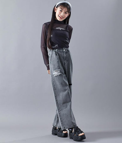 2WAY タトゥー 見え シアー トップス 913-7458