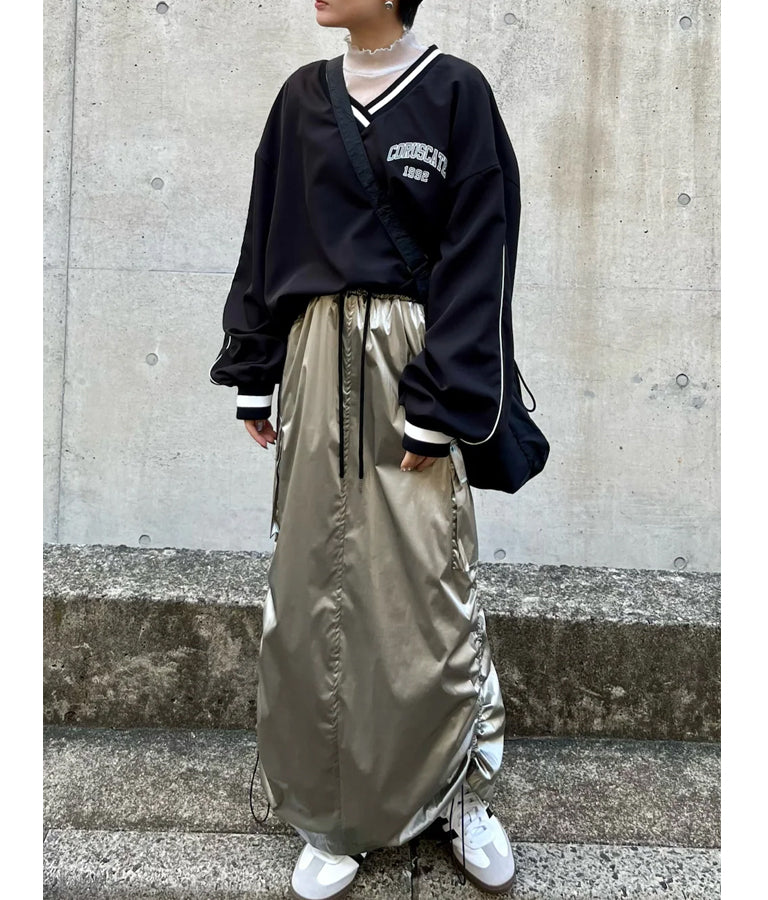 Vネック ライン リブ プルオーバー 793-9144