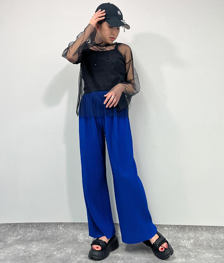 ビスチェ × チュール ルーズ ロング Tシャツ 798-9142