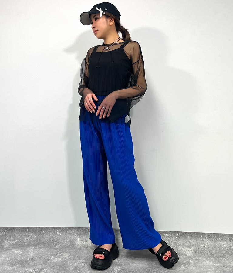 ビスチェ × チュール ルーズ ロング Tシャツ 798-9142