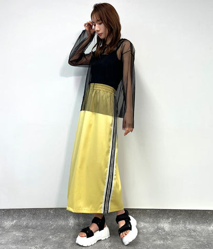 ビスチェ × チュール ルーズ ロング Tシャツ 798-9142