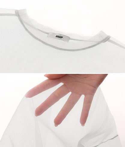 ビスチェ × チュール ルーズ ロング Tシャツ 798-9142