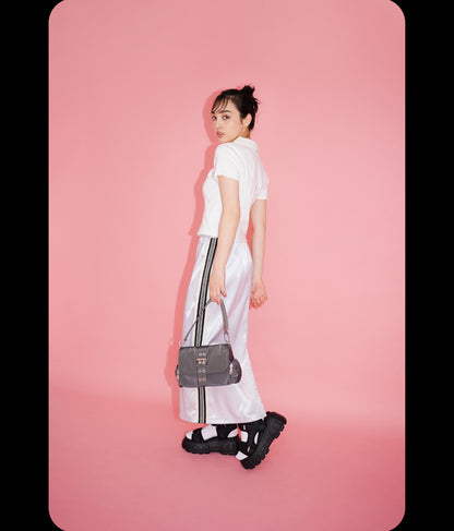 光沢 サテン ライン スカート 791-9160