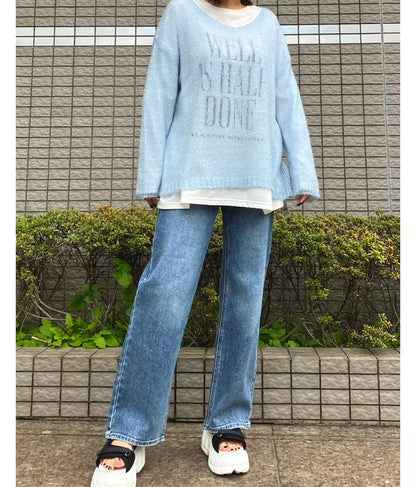 透かし編み ルーズ ニット 793-9128