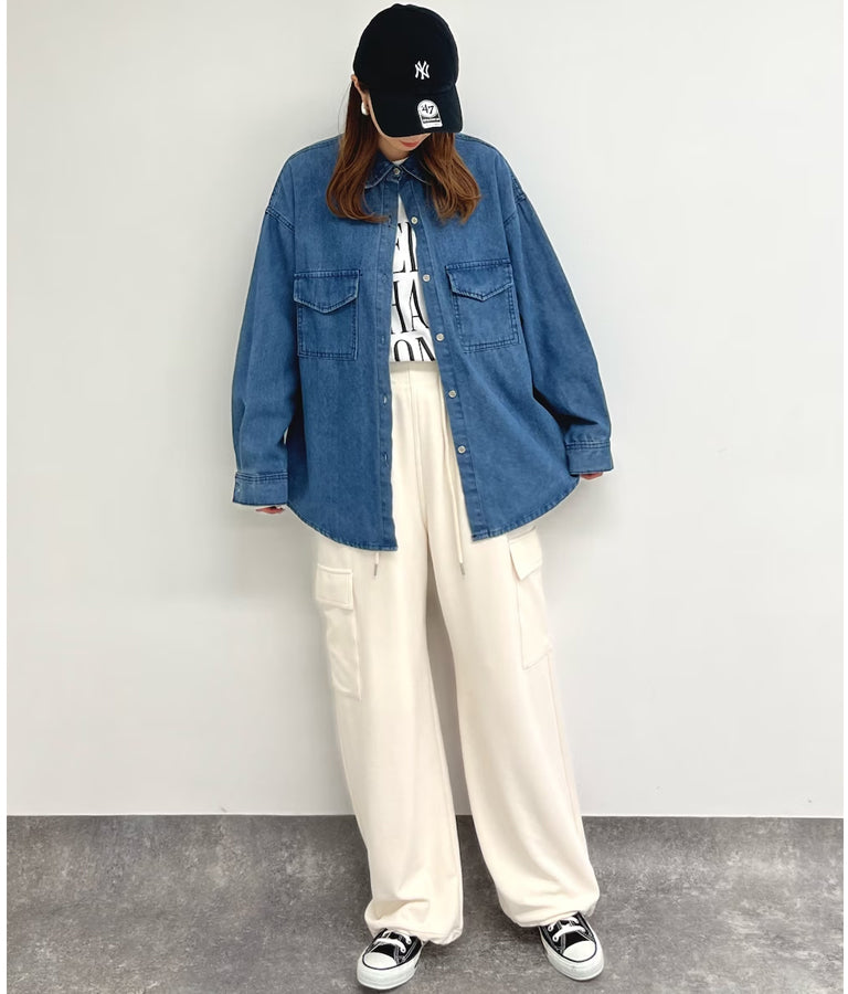 デニムオーバーサイズシャツ 154-5497