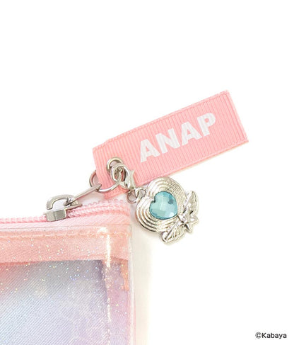 【セボンスターコラボ】チャーム付ラメクリアポーチ 429-3266