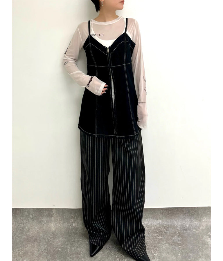 ダブルジップデニムキャミソール 153-5502