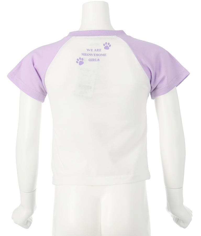 ねこ フォト プリント ラグラン Tシャツ 423-3252