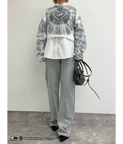 パワーパフ ガールズ ANAP コラボ タイダイ柄 トップス クロップド丈 ロングスリーブ Tシャツ ロンT 793-9151