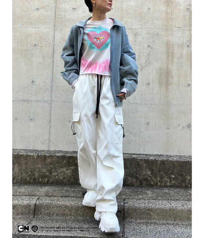 パワーパフ ガールズ ANAP コラボ タイダイ柄 トップス クロップド丈 ロングスリーブ Tシャツ ロンT 793-9151