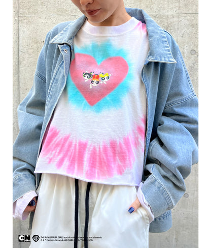 パワーパフ ガールズ ANAP コラボ タイダイ柄 トップス クロップド丈 ロングスリーブ Tシャツ ロンT 793-9151