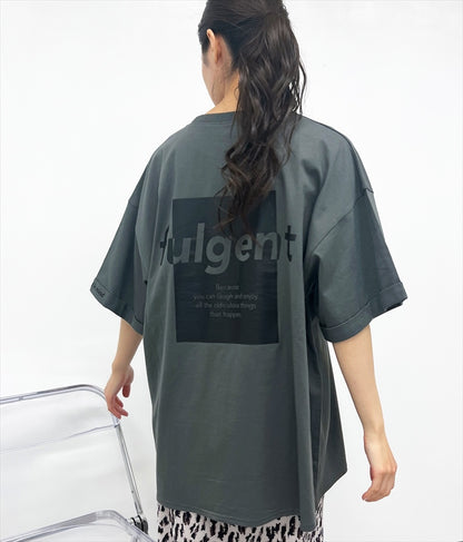 袖ロールアップ プリント ビッグ Tシャツ 【親子お揃い】 793-9123