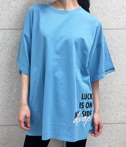 袖ロールアップ プリント ビッグ Tシャツ 【親子お揃い】 793-9123